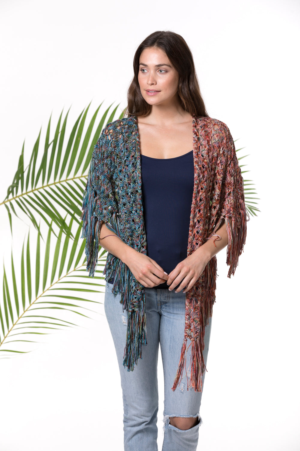 Fire Island Fringed Bandana in Tahki Yarns - Tahki_SS18 - Downloadable PDF