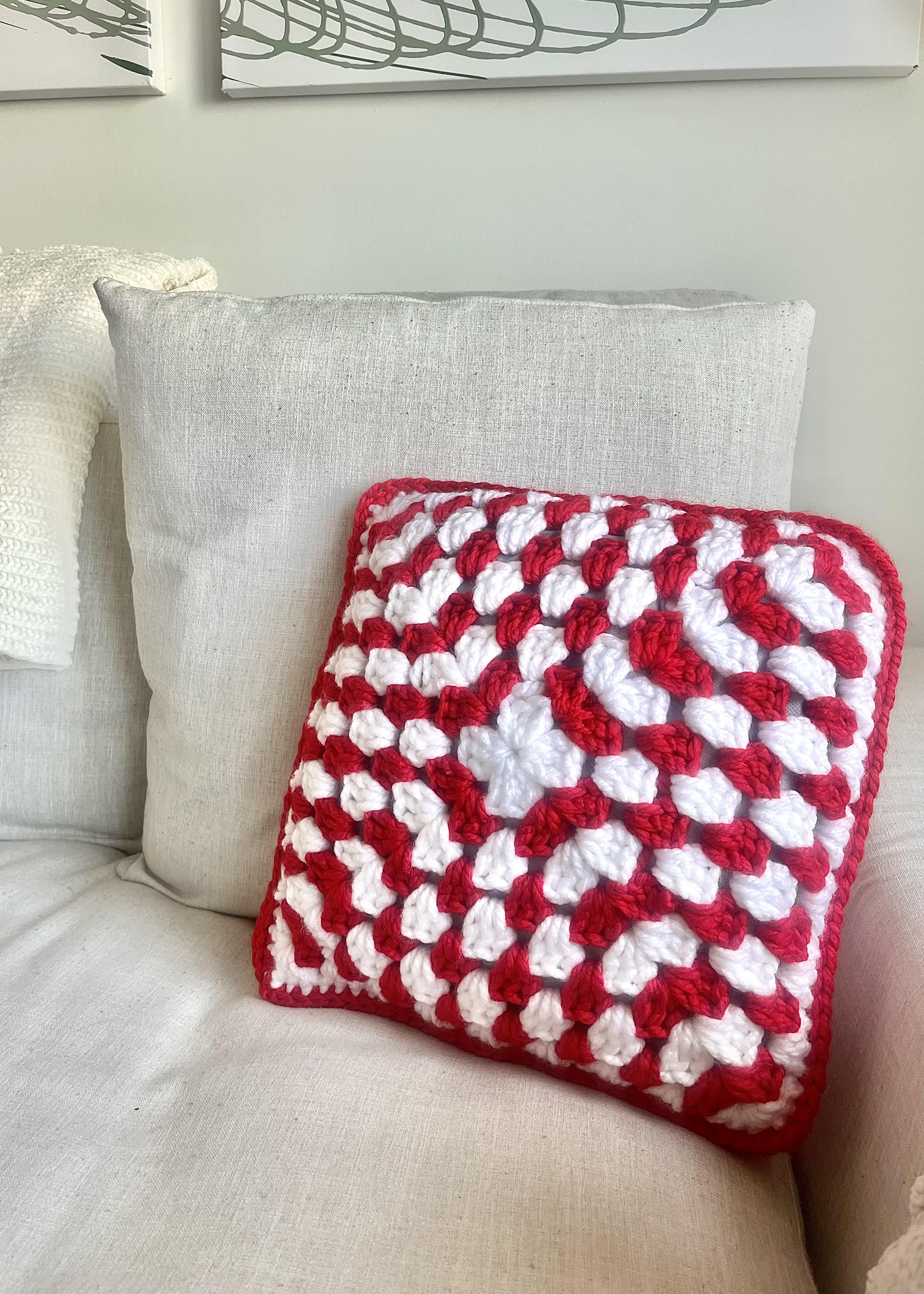 Candy Cane Throw Pillow