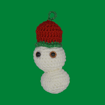 Arctic No Nose Snowman Ornament