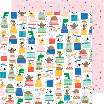 American Crafts Happy Cake Day Double-Sided Cardstock 12"X12" 25/Pkg - Surprise