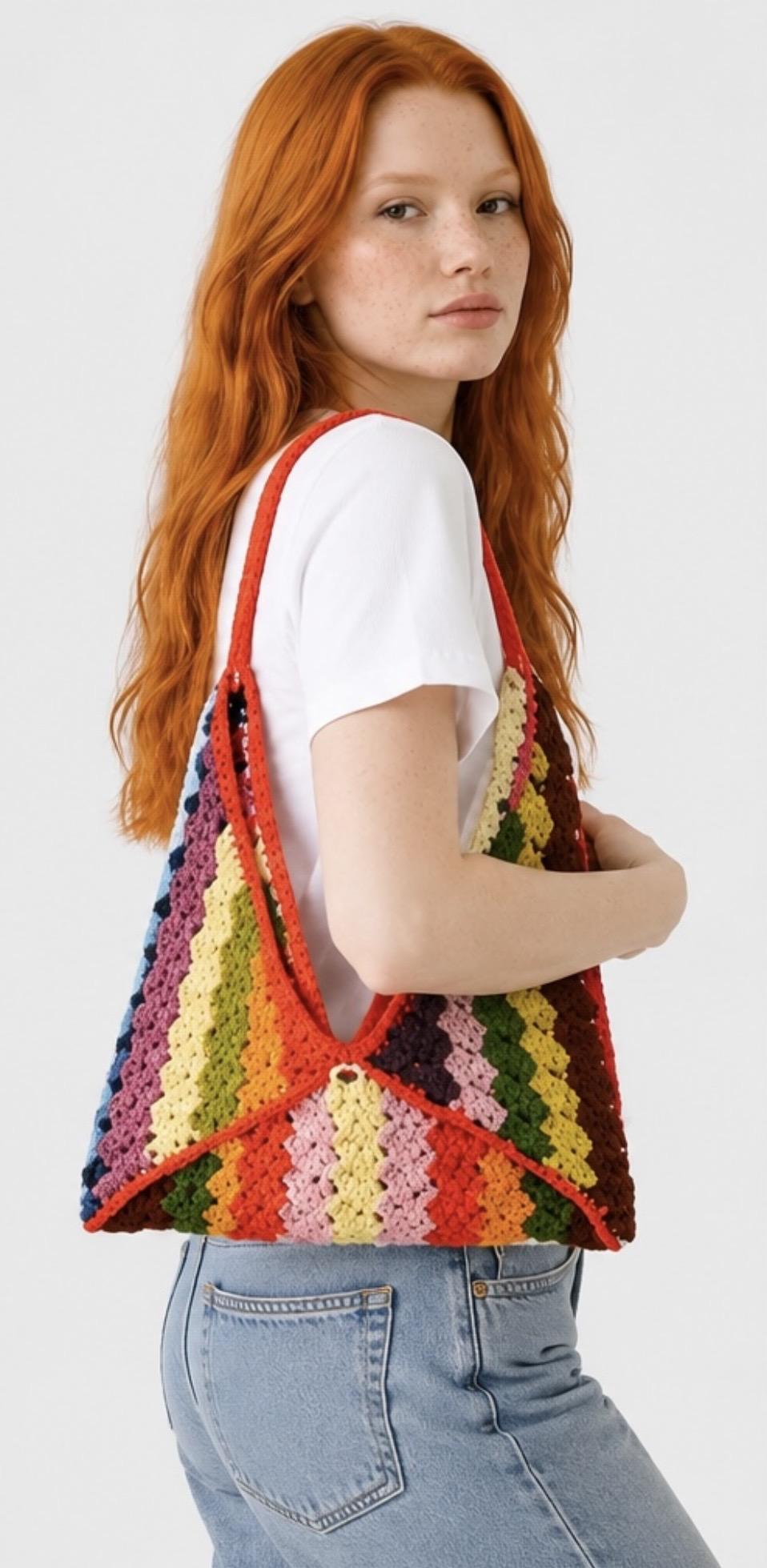 Shoulder C2C Crochet Bag