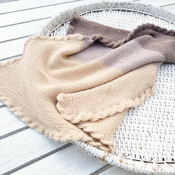 Reversible Cable Border Blanket