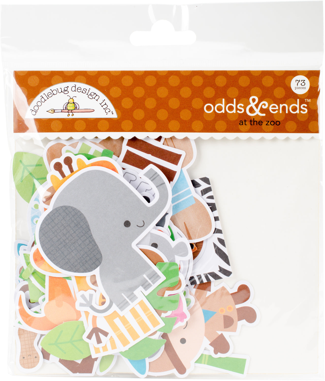 Doodlebug Odds & Ends Die-Cuts - At The Zoo, 73/Pkg
