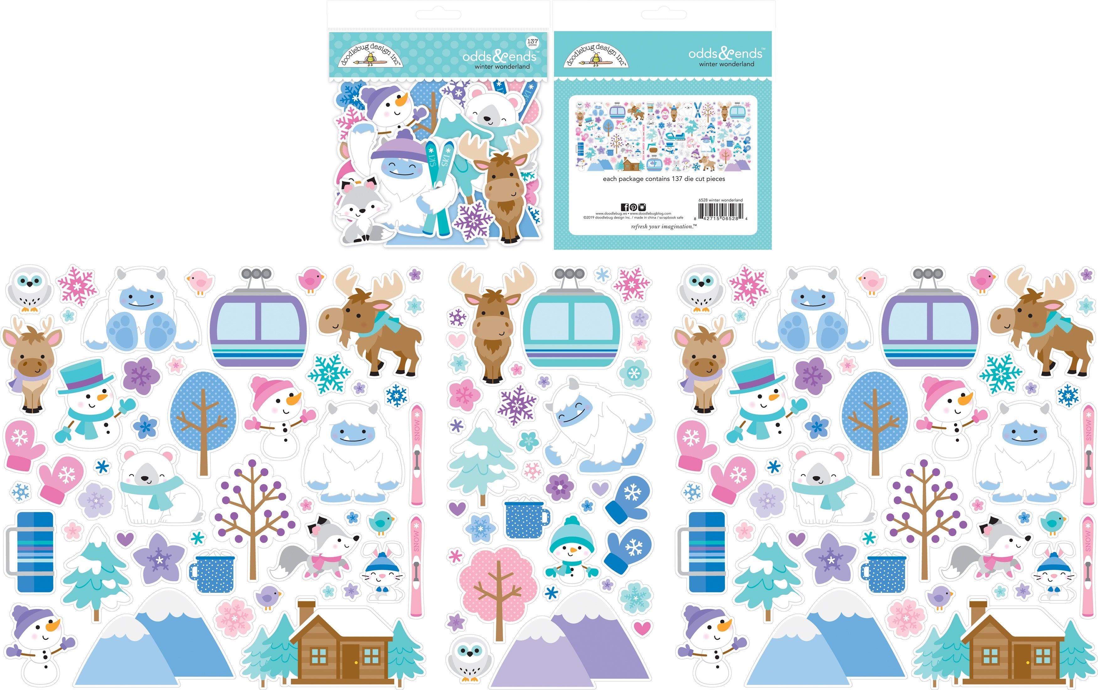 Doodlebug Odds & Ends Die-Cuts - Winter Wonderland, 137/Pkg