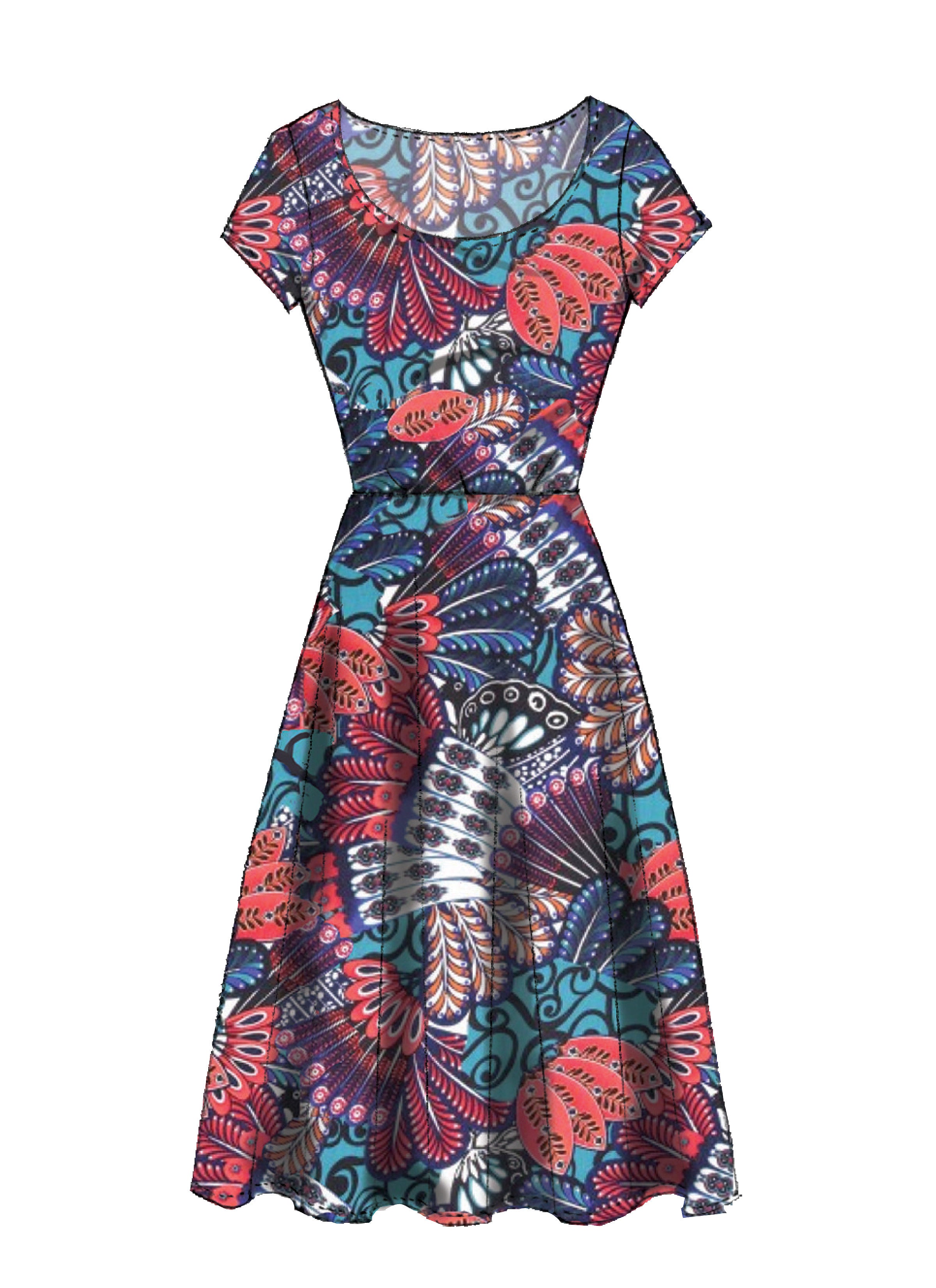 McCall's Misses'/Women's Flared Dresses M7313 - Sewing Pattern