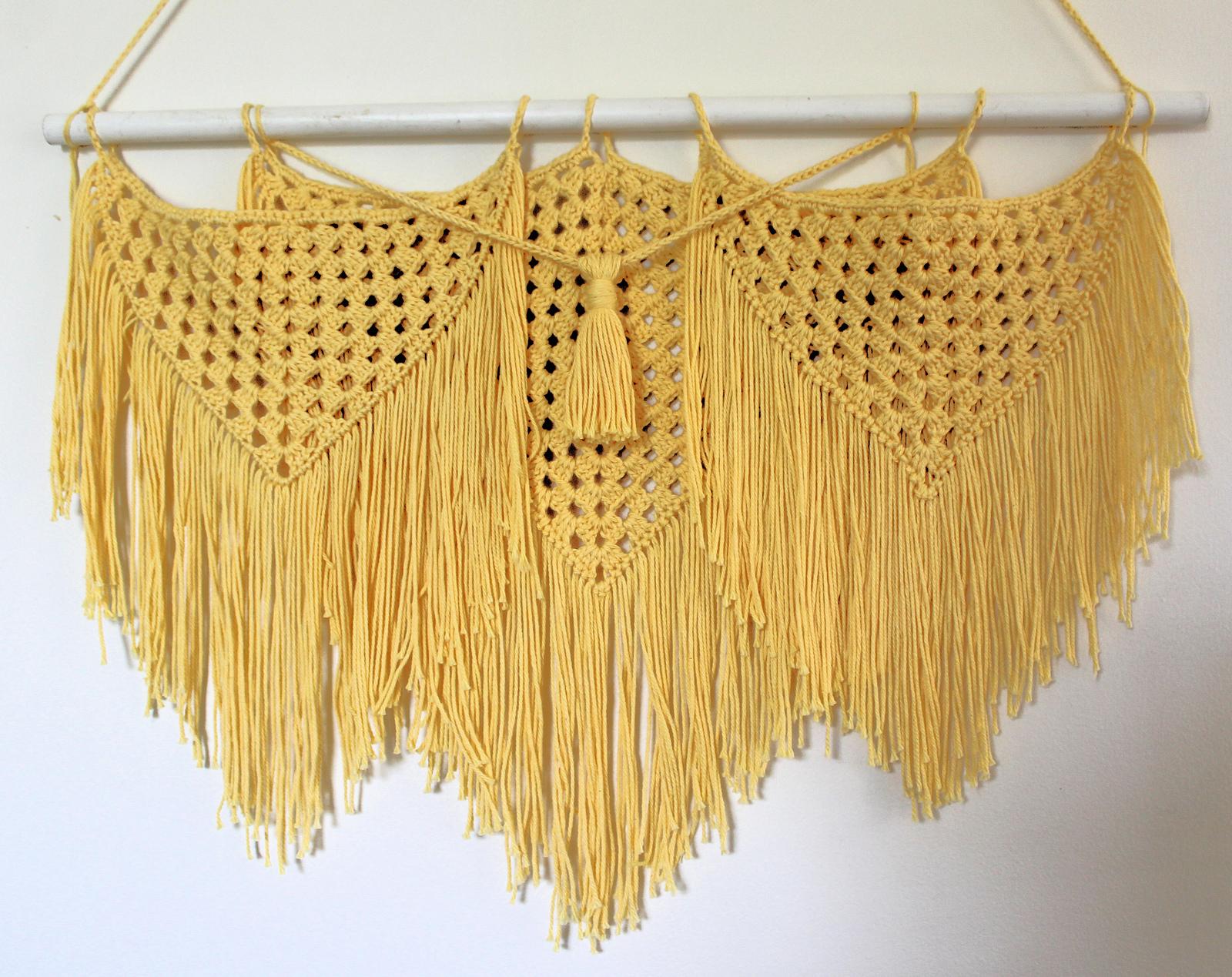 Granny stitch Ma-cro-me wall hanging