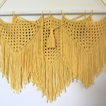 Granny stitch Ma-cro-me wall hanging