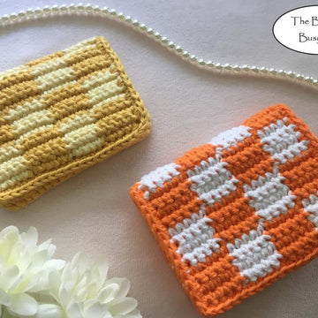 Checkered Card Holder Wallet
