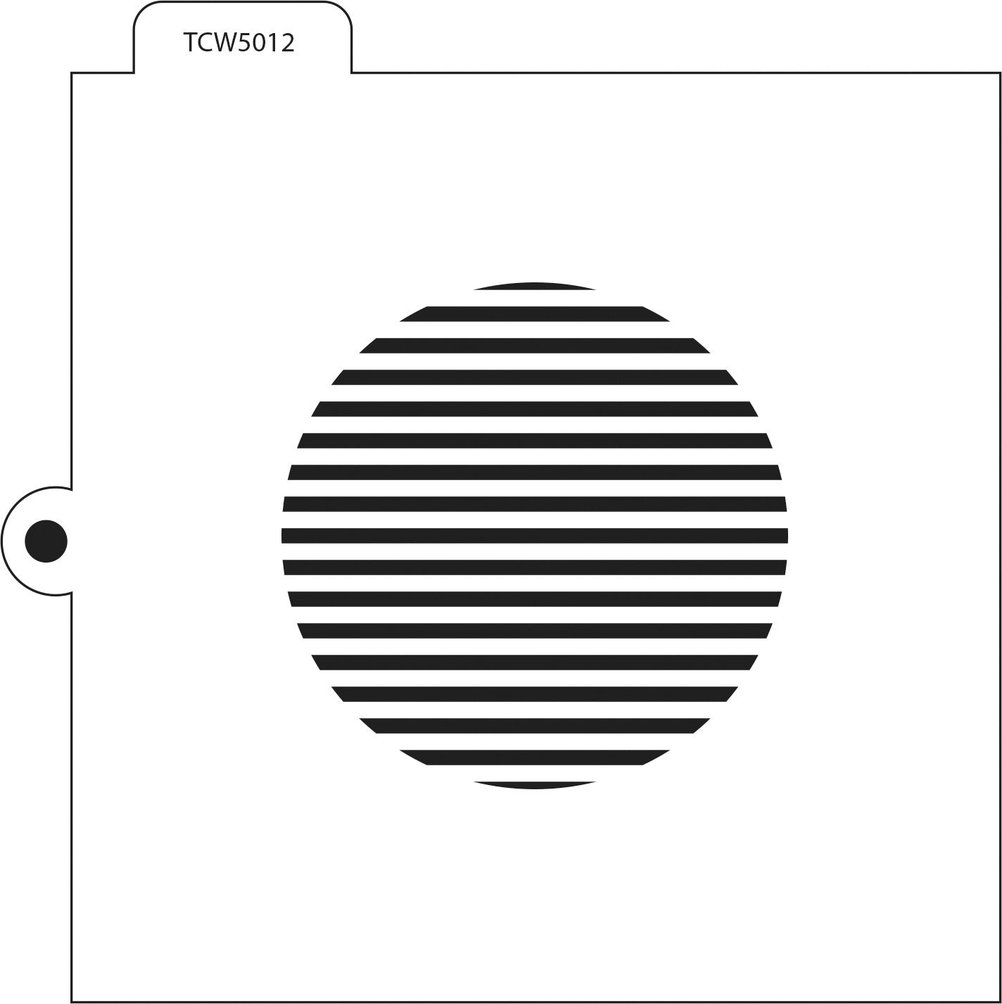 The Crafter's Workshop Crafter's Workshop Cookie & Cake Stencils 5.5"X5.5" - Striped Circle