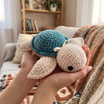 Crochet Turtle Pattern Amigurumi PDF Stuffed Baby Animal Plushie