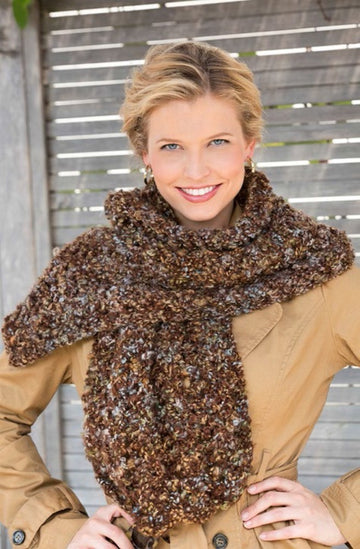 Warm Comforts Shawl in Red Heart Light & Lofty - LW3307
