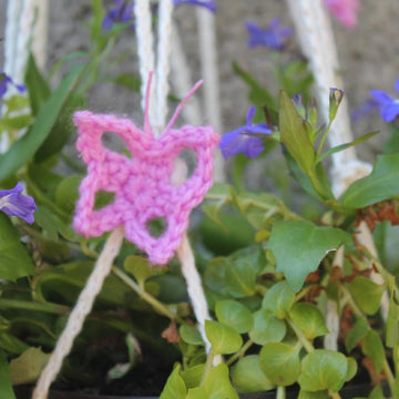 Plant Pot Hanger with Butterfly Trim