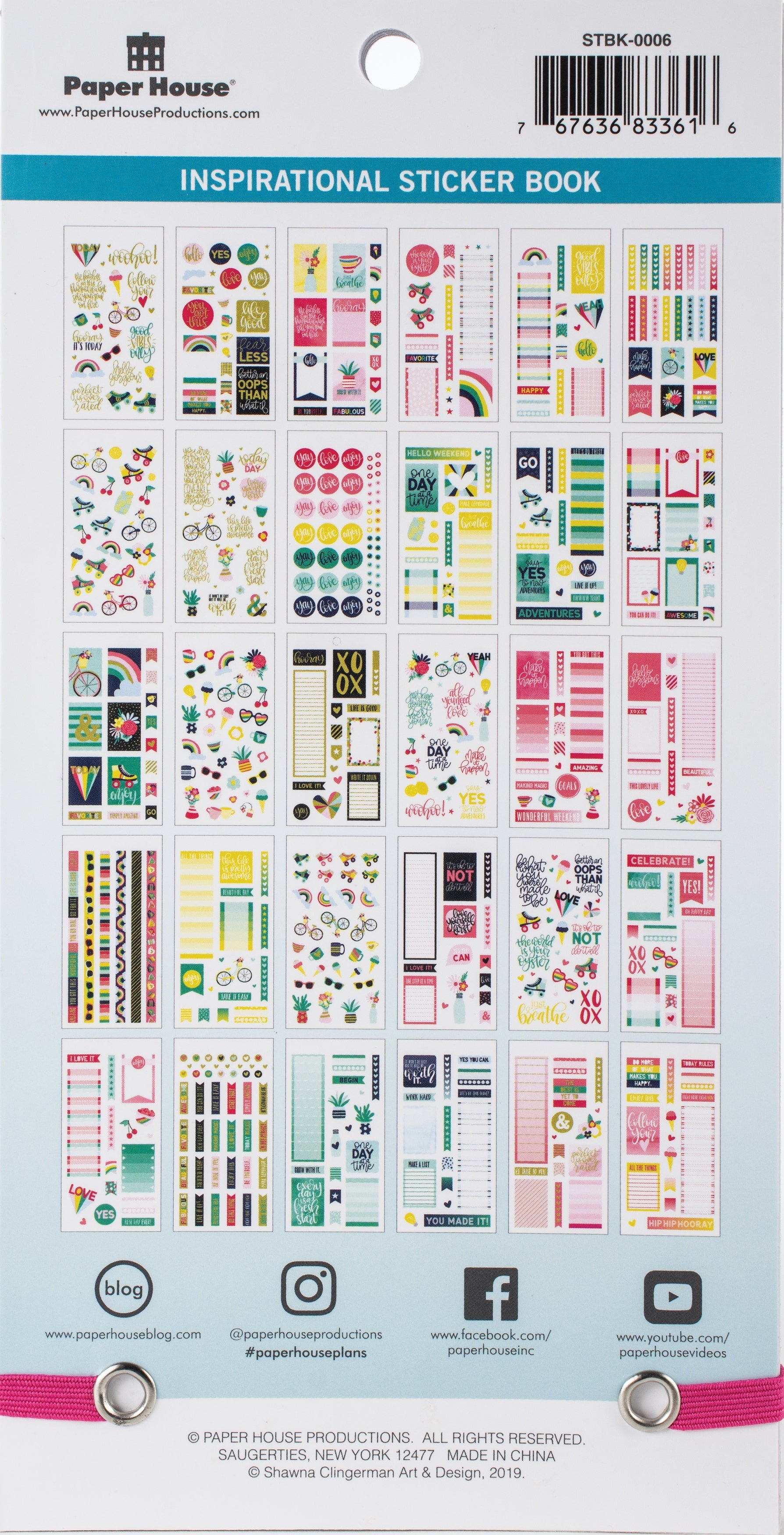 Paper House Sticker Book 30/Sheets - Inspirational