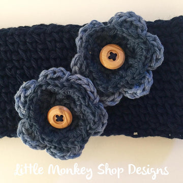 Shannon's Ear Warmer with Button Flower
