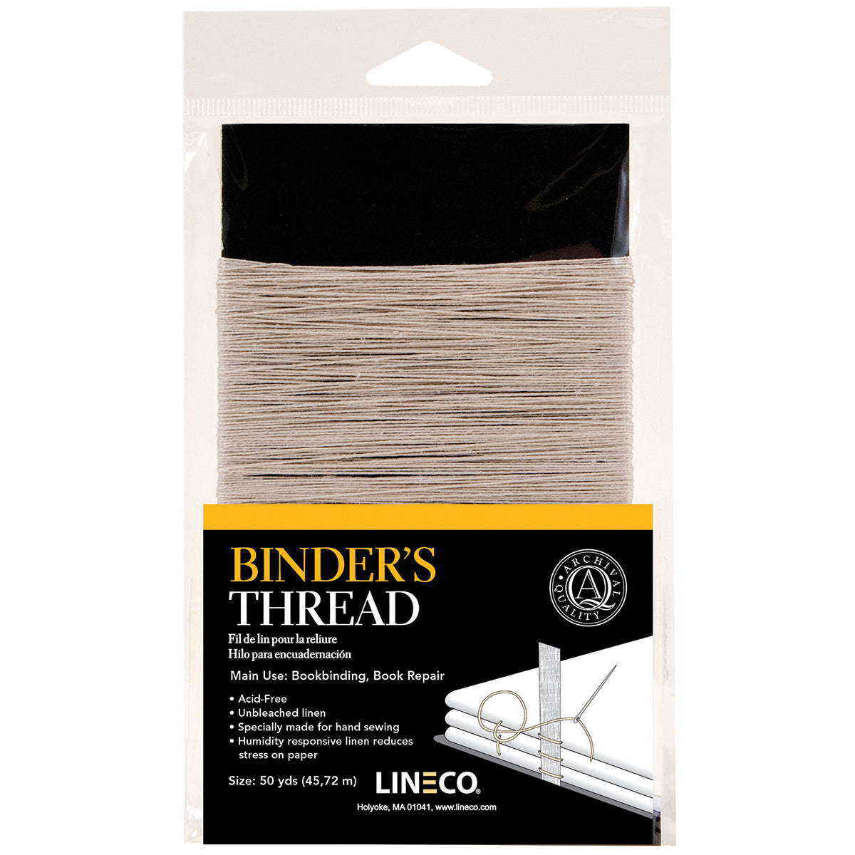 Lineco Binder's Thread 50 Yards - Irish Linen