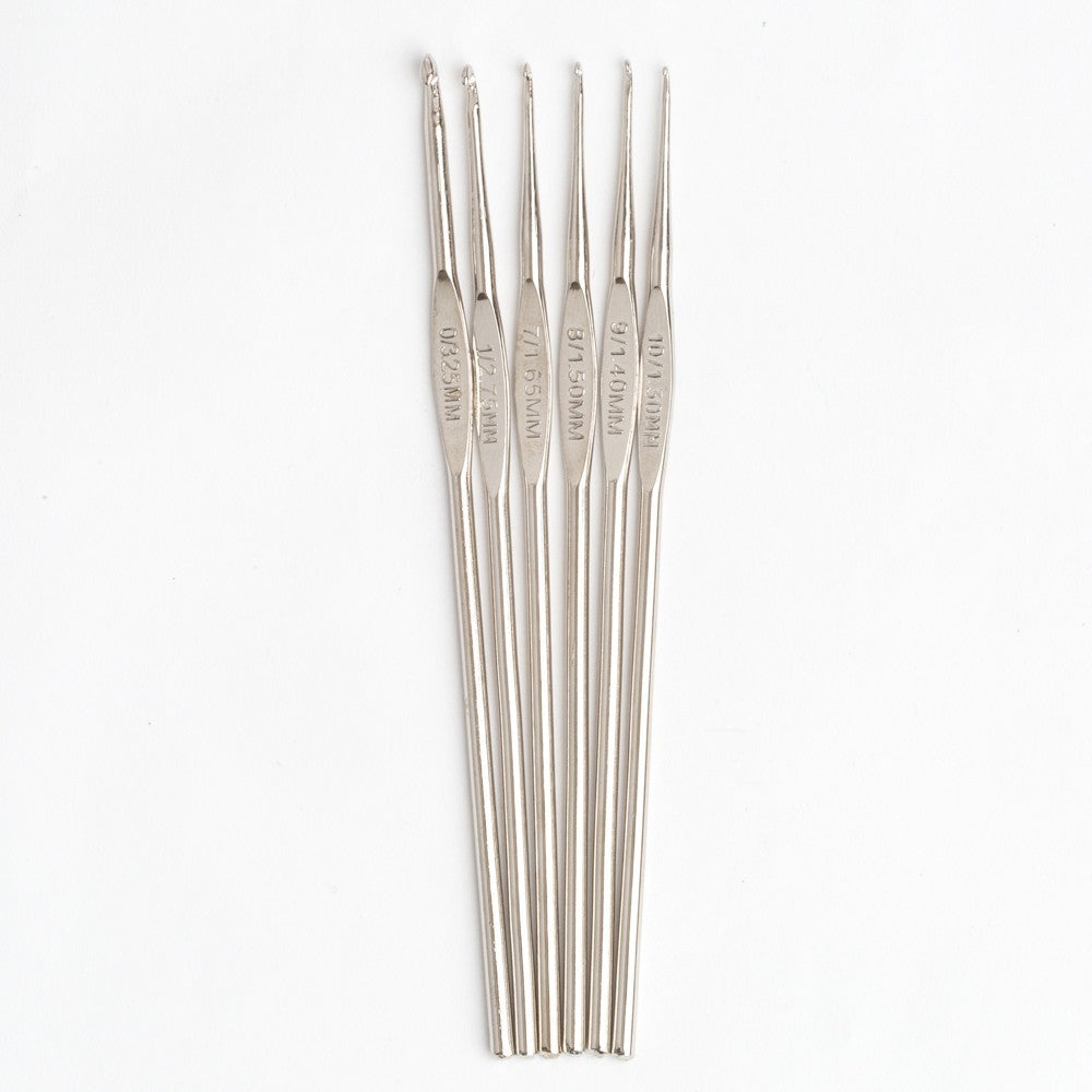 Boye Steel Crochet Hook Set - Sizes 0 to 10