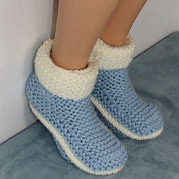 Mens 2 Colour Super Chunky Slipper Boots Circular
