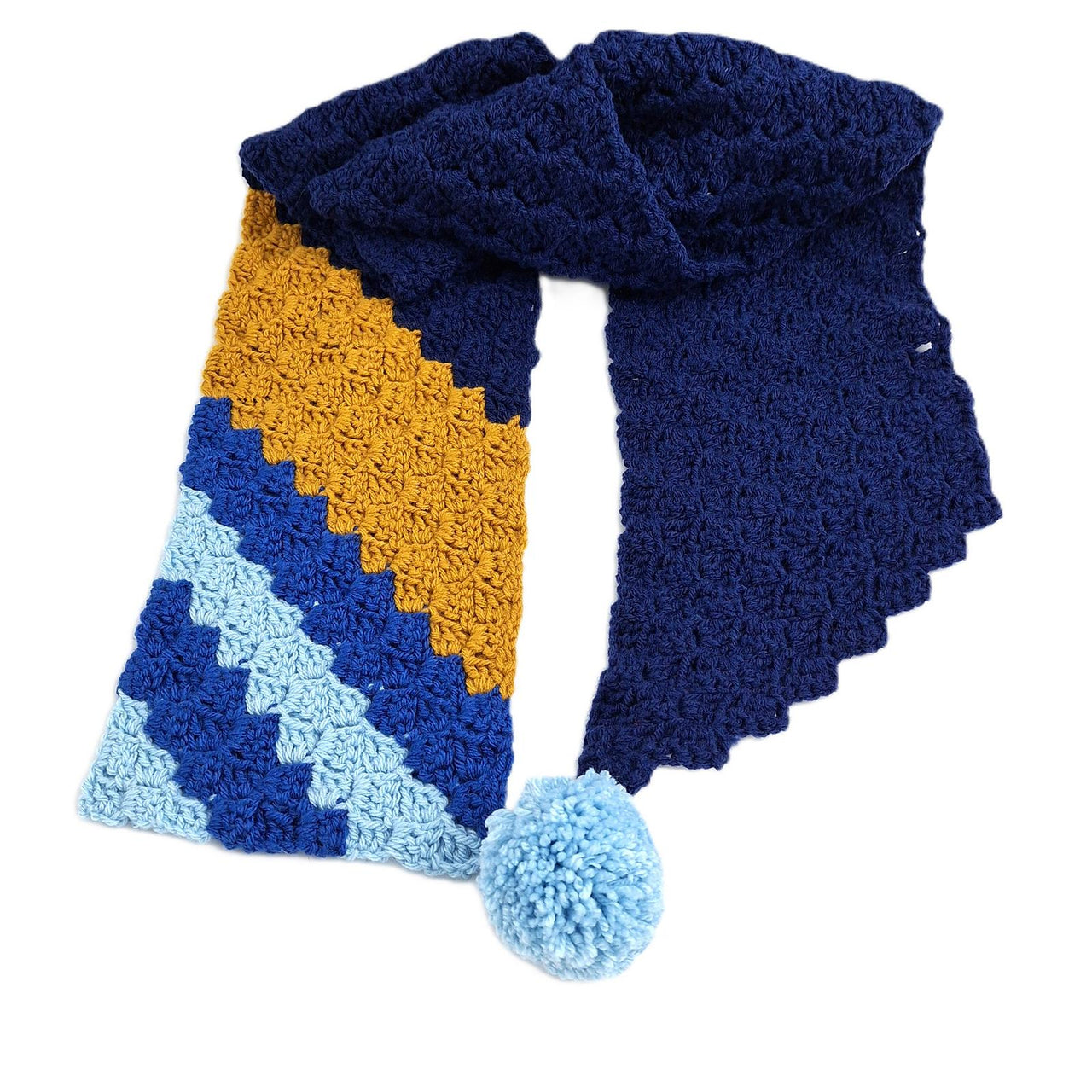 Blue Gold Scarf C2C