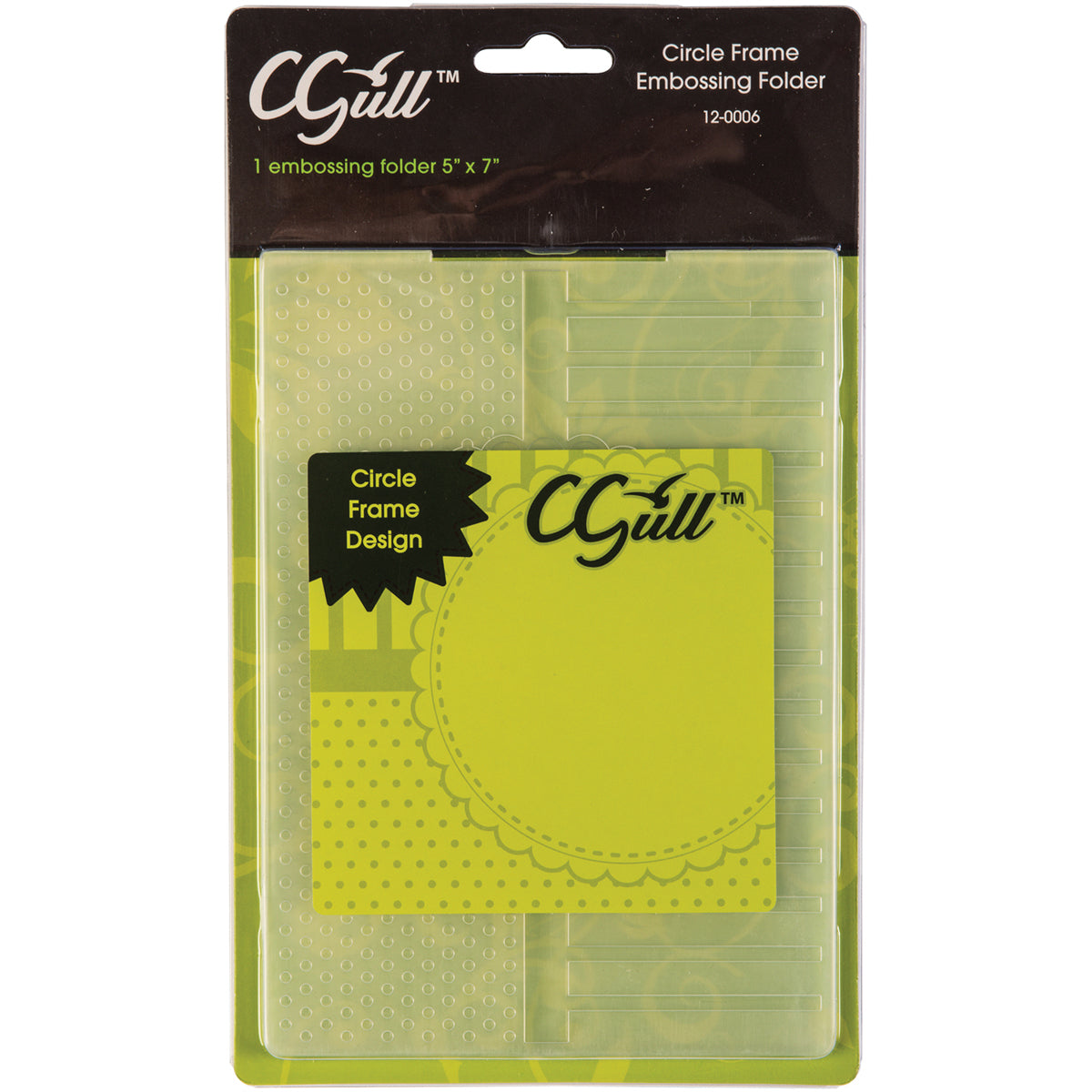 CGull Embossing Folder 5"X7" - Circle Frame