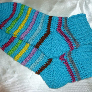 Crochet Afterthought Heel Men's Socks