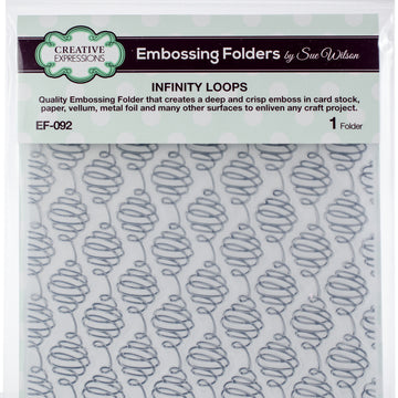 Creative Expressions Embossing Folder By Sue Wilson - Infinity Loops