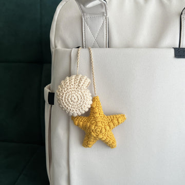 12 in 1 Ocean crochet pattern bundle Amigurumi keychain and Bag charm PDF Turtle Jellyfish Starfish Seashell Seahorse Fish Sea life crochet