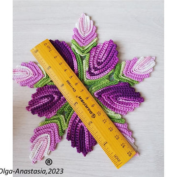 Floral table doily pattern Irish crochet lace