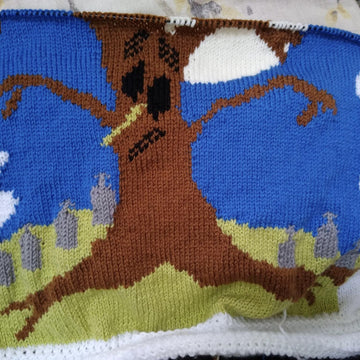 Old Spooky Tree baby blanket