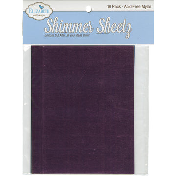 Elizabeth Craft Designs Elizabeth Crafts Mylar Shimmer Sheetz Sampler 5"X4" 10/Pkg - Multicolor