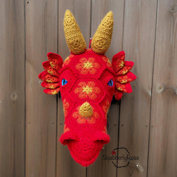 Draco the African Flower Dragon Head