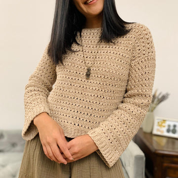 Crisscross stitch sweater