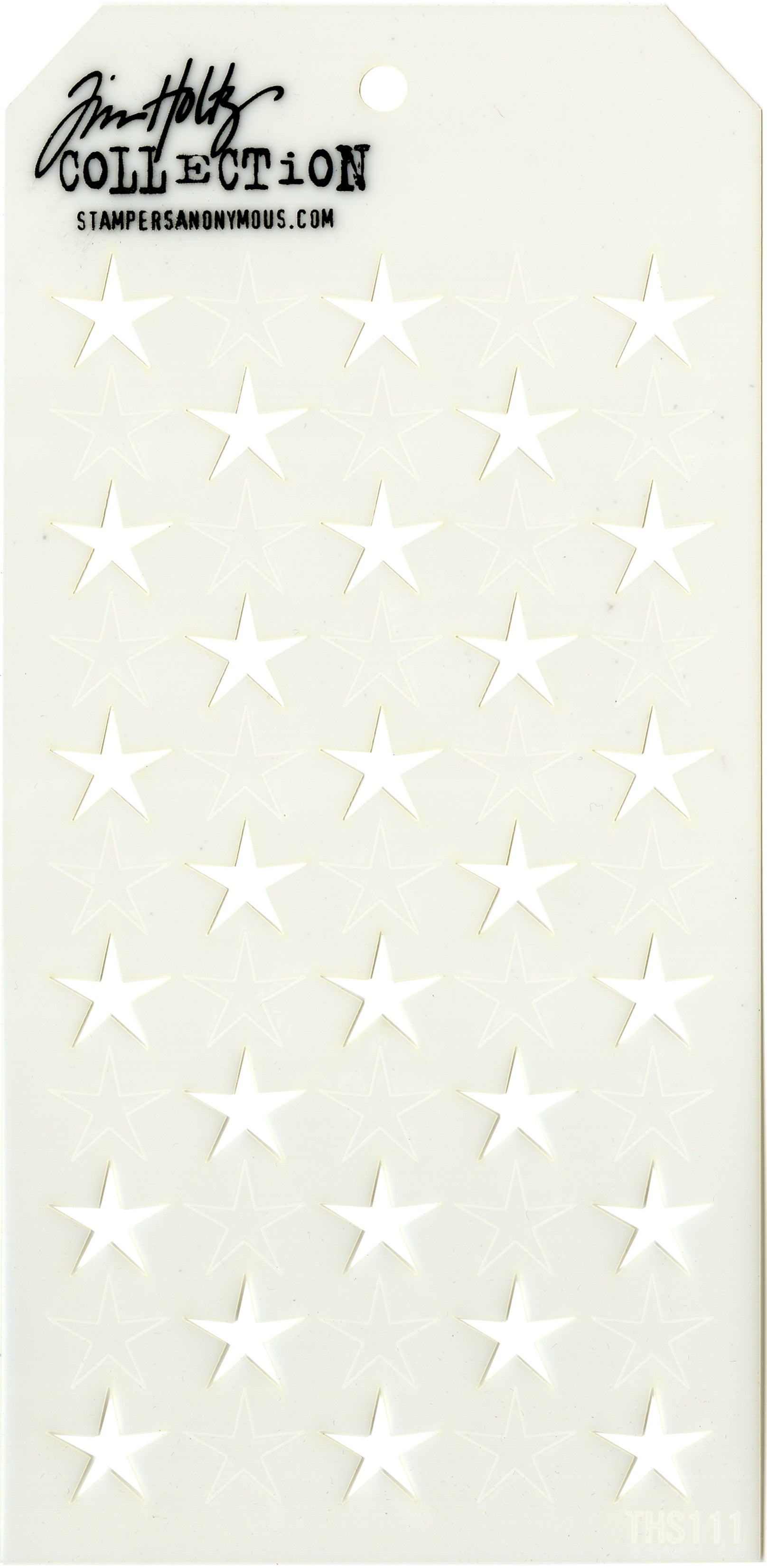 Stampers Anonymous Tim Holtz Layered Stencil 4.125"X8.5" - Shifter Stars