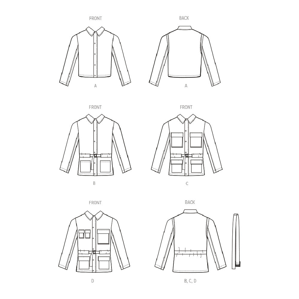 McCall's Men's Jacket in Two Lengths M8371 - Sewing Pattern