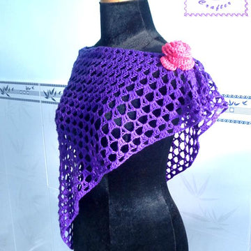 Purple glam shawl