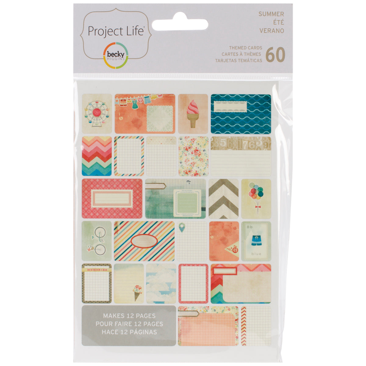 American Crafts Project Life Themed Cards 60/Pkg - Summer