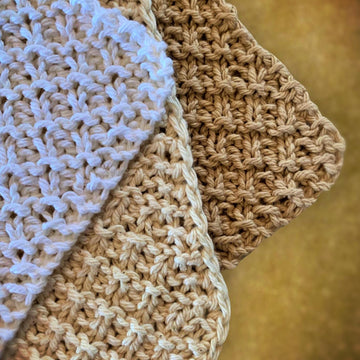 Textured Easy to Knit Scarf. Dishcloth and Coasters Pattern