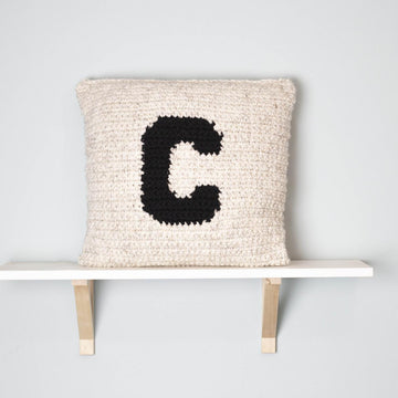Monogram Letter Pillow Initial Alphabet 18x18