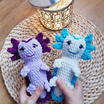 Axolotl Crochet PATTERN, Amigurumi crochet pattern, amigurumi axolotl, crochet axolotl, crochet plush animals