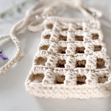 Mobile phone crossbody shoulder bag crochet pattern T29