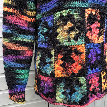 Sweater with Granny Square Border