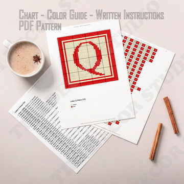 Initial Letter Q Pillow Cover CROCHET PATTERN