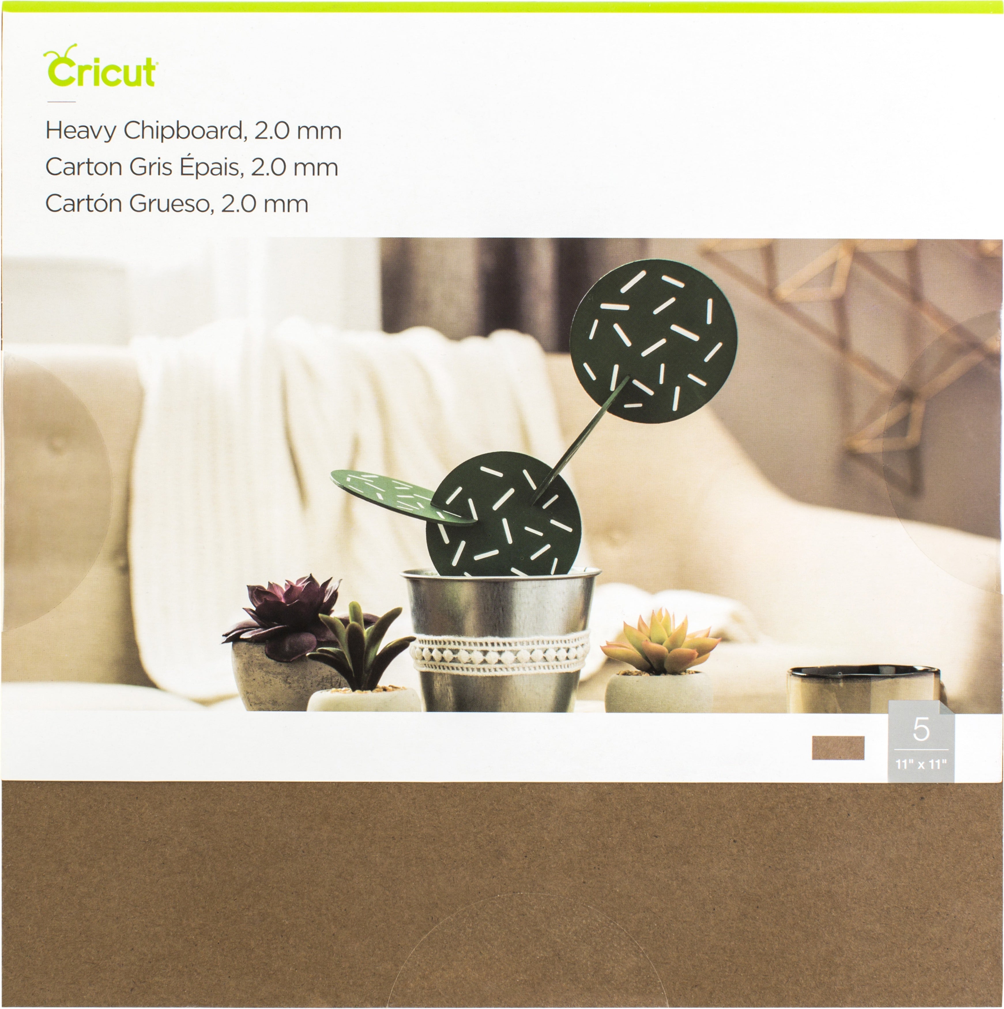 Cricut Heavy Chipboard 11"X11" 5/Pkg - 056509