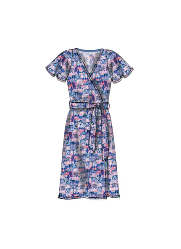 McCall's Misses' Wrap Dresses and Belt M7406 - Sewing Pattern