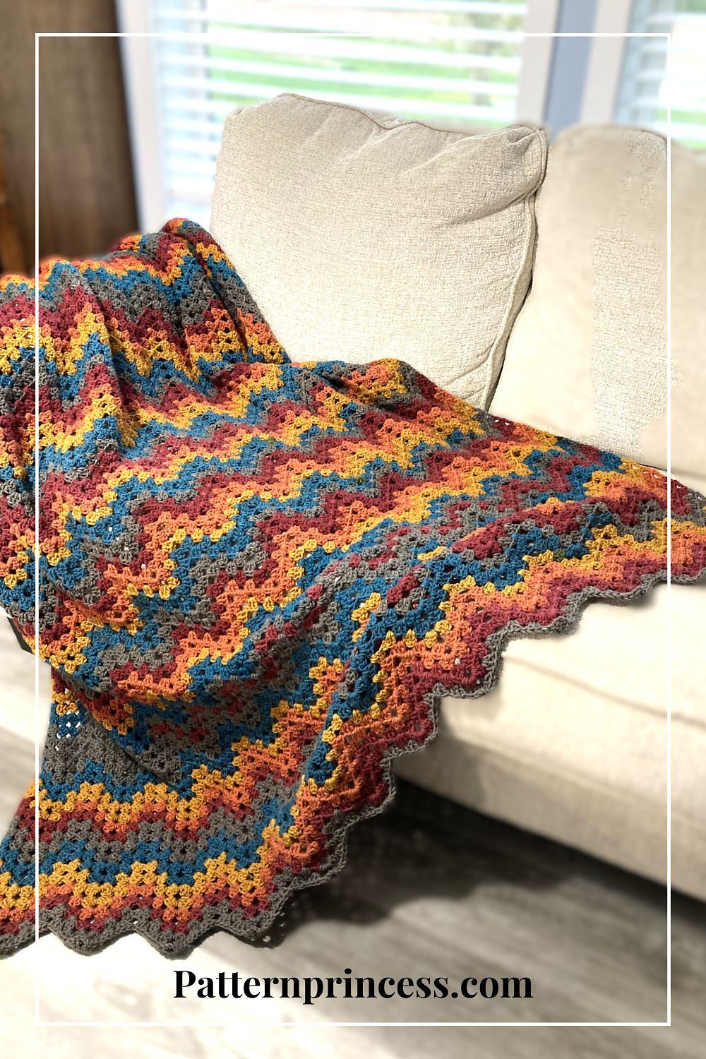 Granny Ripple Zigzag Blanket