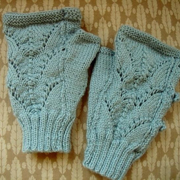 Lily-of-the-Valley fingerless mitts/gloves