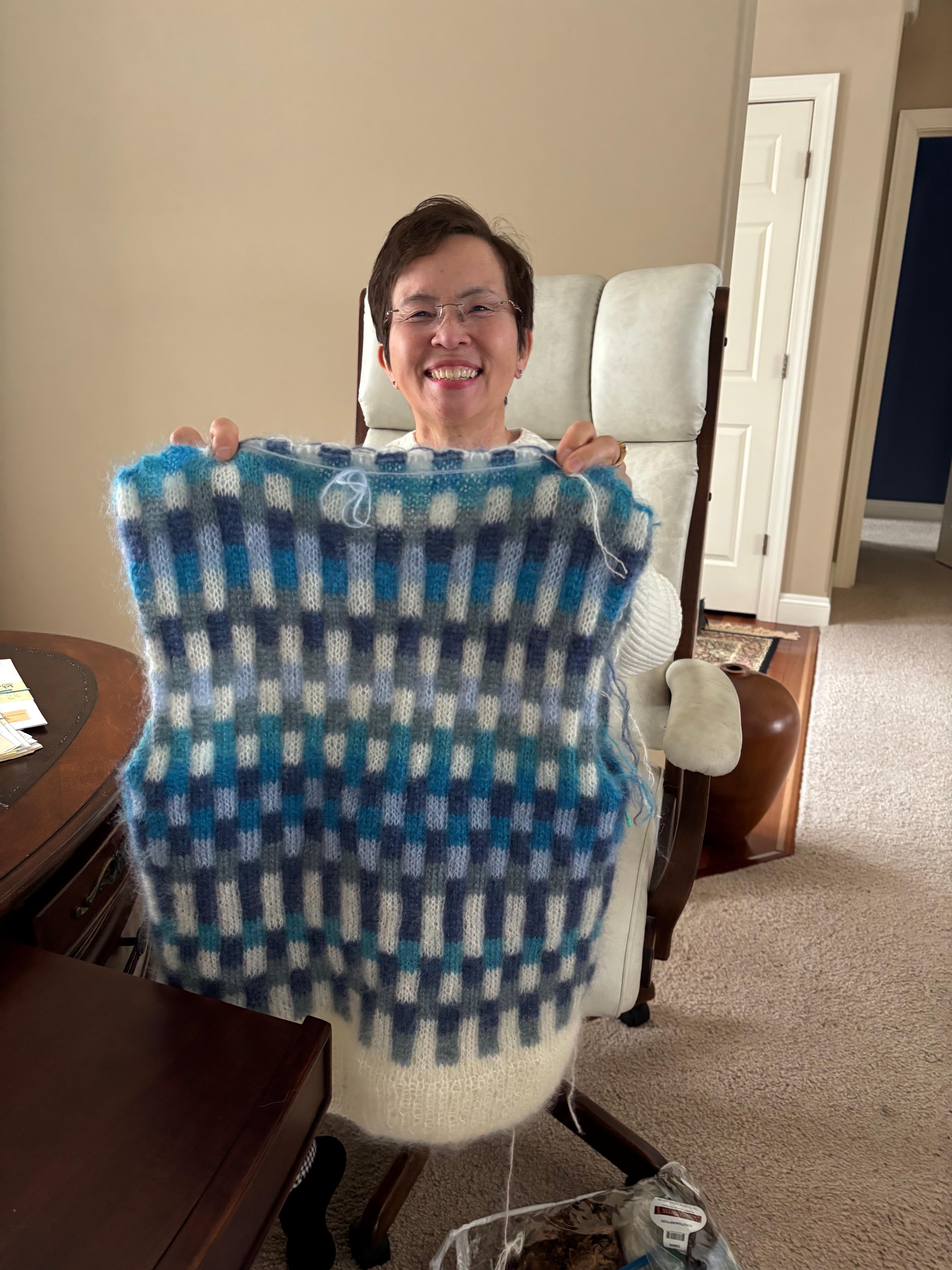 Sugar Wafer Mohair Pullover Sweater