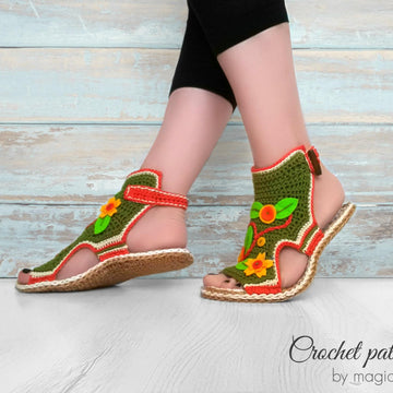 Boho sandals with jute rope soles