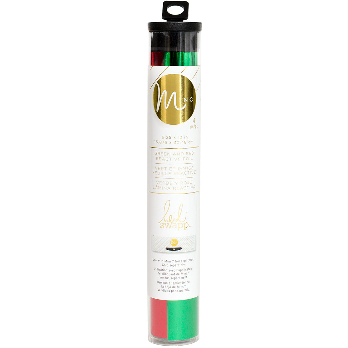 American Crafts Heidi Swapp Minc Reactive Foil Combo Pack 6.5"X12" 4/Pkg - Red & Green