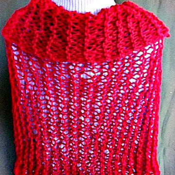 YT Red Beginner Shawl