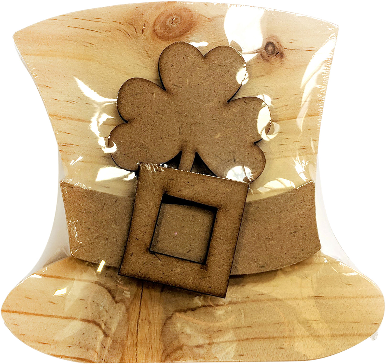 Foundations Decor Interchangeable "O" Wood Shape - March - Leprechaun Hat, 5.5"X5.125"